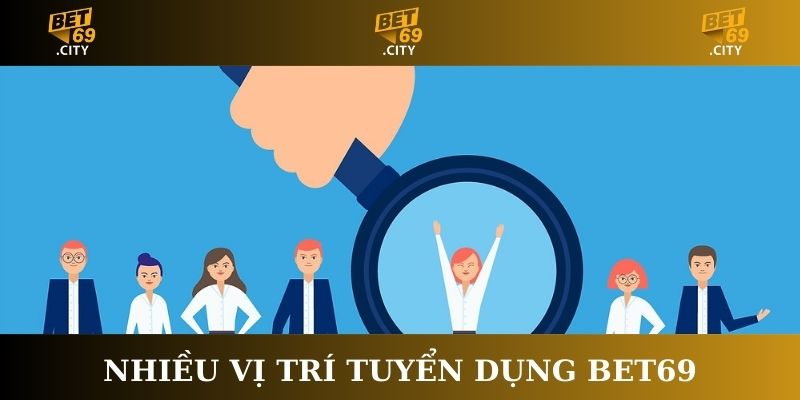 Nhiều vị trí tuyển dụng Bet69